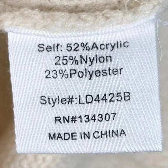 Line And Dot Dorothy Revolve Size Large Sweater Dress Cream Cable Knit Stretch - Picture 11 of 13